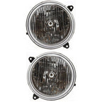 Driver and Passenger Side Headlights For Jeep Liberty 2003-2004 Halogen w/ Bulbs