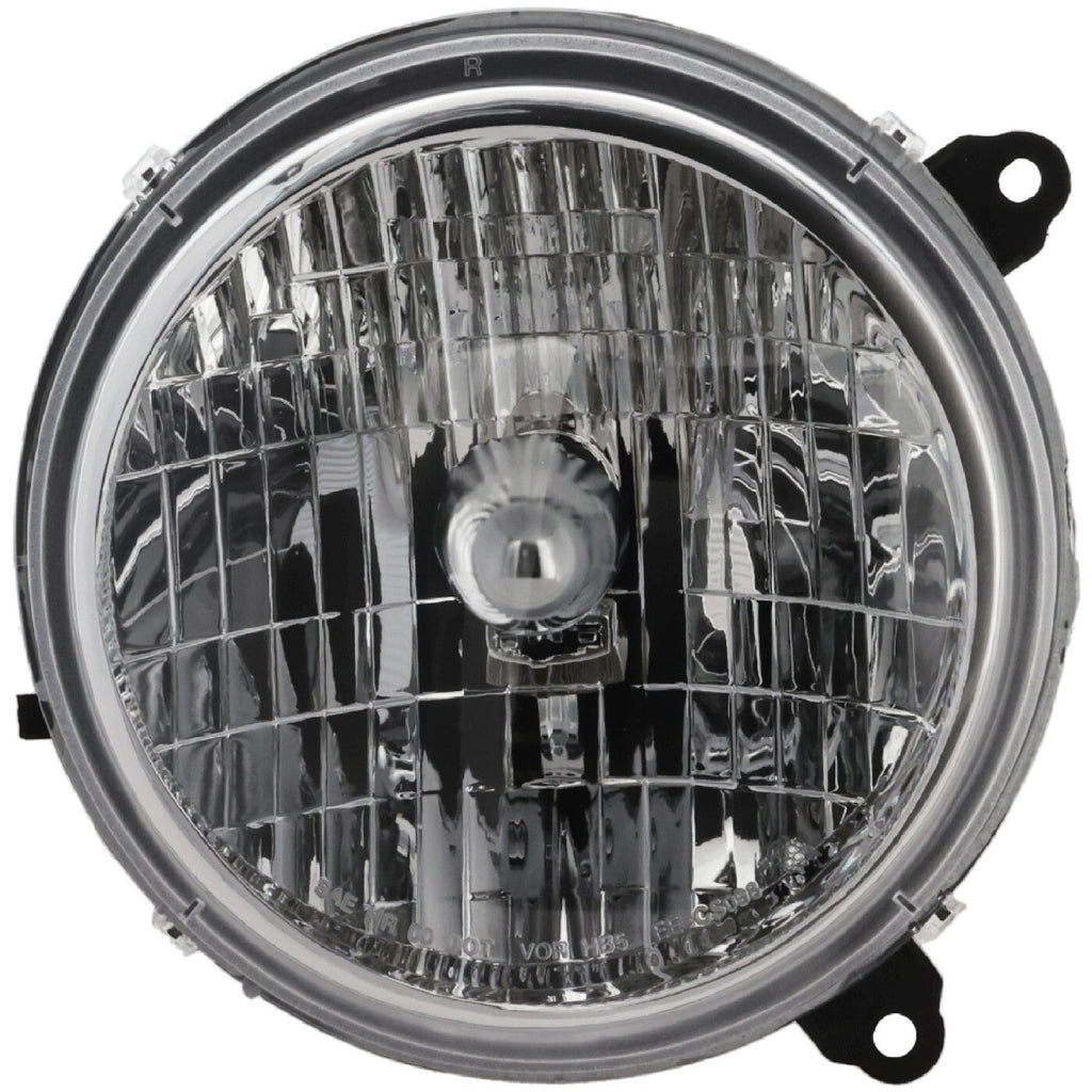 Driver and Passenger Side Headlights For Jeep Liberty 2003-2004 Halogen w/ Bulbs