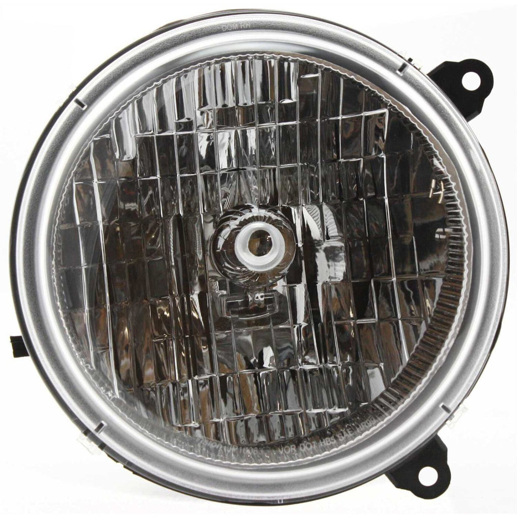 Driver and Passenger Side Headlights For Jeep Liberty 2003-2004 Halogen w/ Bulbs