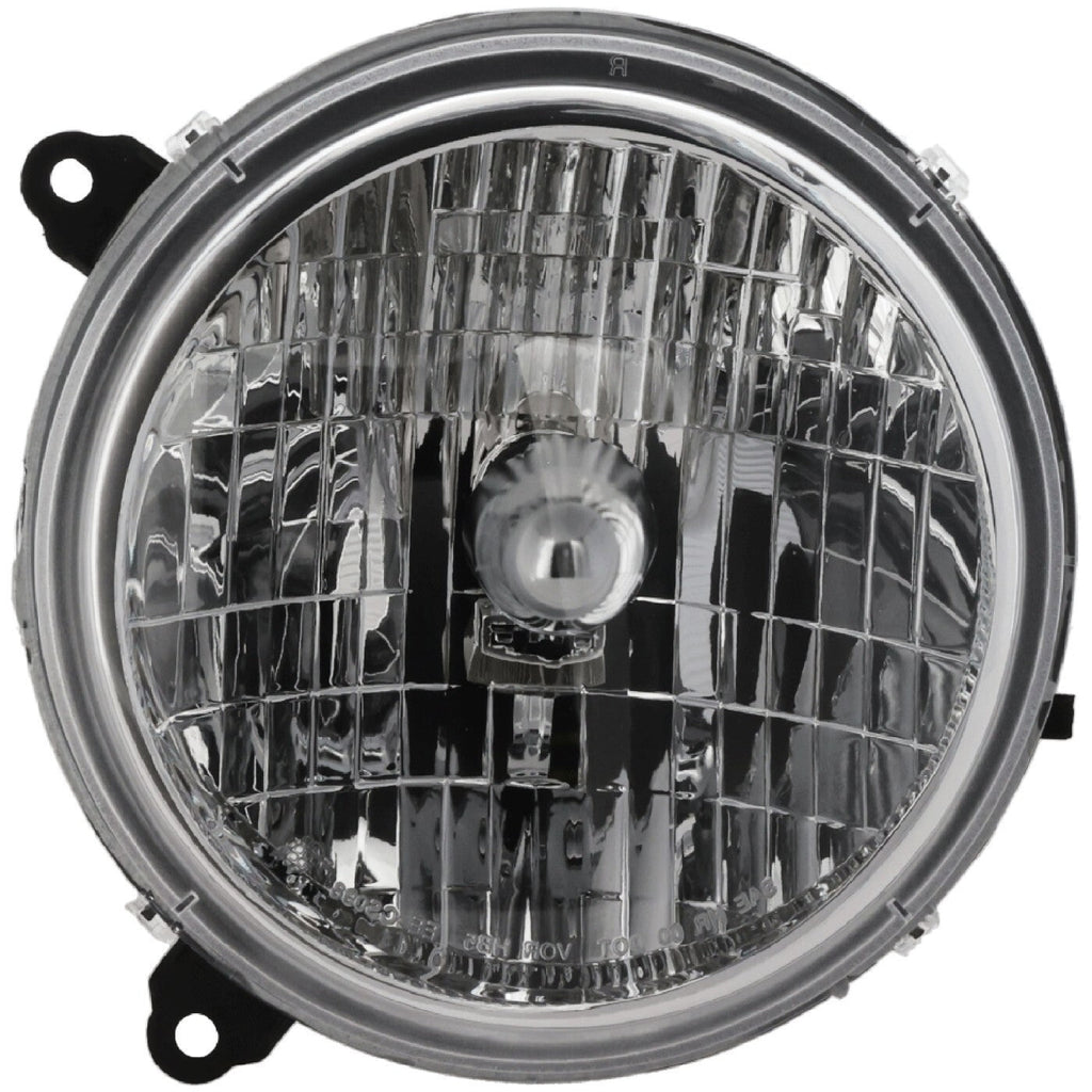 Driver and Passenger Side Headlights For Jeep Liberty 2003-2004 Halogen w/ Bulbs