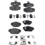 Front and Rear Semi-Metallic Brake Pad Set For 1992-1997 Volvo 960 Sedan IRS