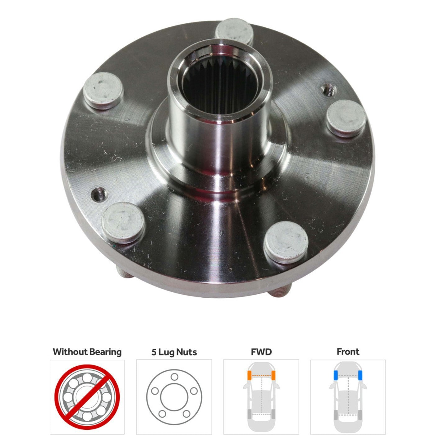 Wheel Hub Kit For 14-2018 Kia Forte Front Left & Right with Bearing