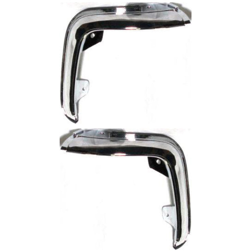Grille Extension For 93-94 Ford Ranger Set of 2 Left & Right Side Chrome Plastic