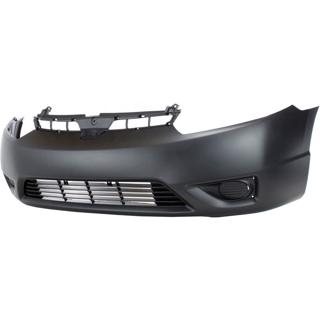 Front Bumper Cover Kit For 2006-2008 Honda Civic Primed 2-Door Coupe with Fender