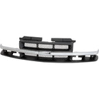 Grille Assembly For 98-04 Chevy S10 98-05 Blazer Paintable Shell and mesh Insert