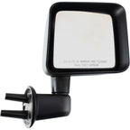 Mirror For 2007-2010 Jeep Wrangler (JK) Right Manual Folding Textured Black