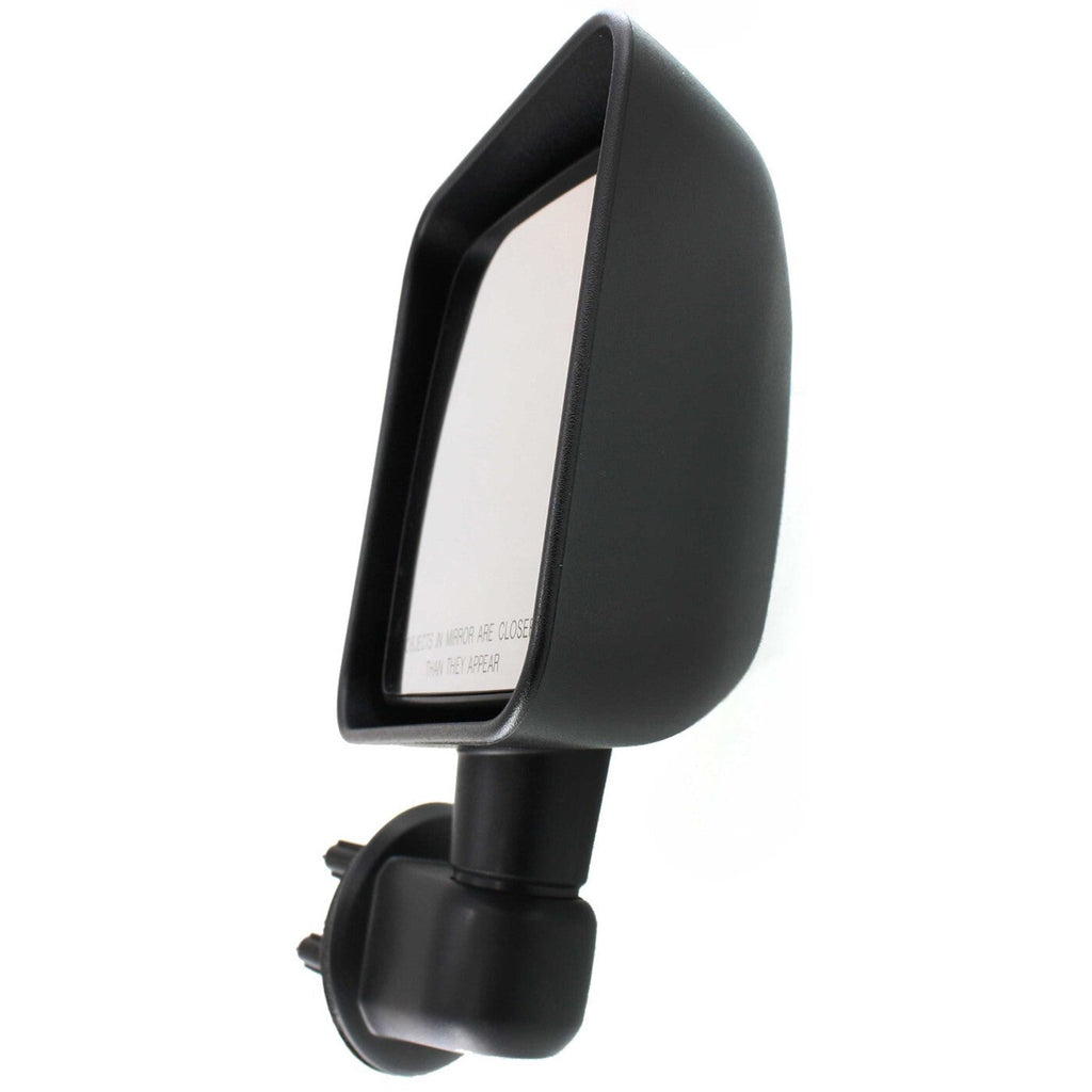 Mirror For 2007-2010 Jeep Wrangler (JK) Right Manual Folding Textured Black