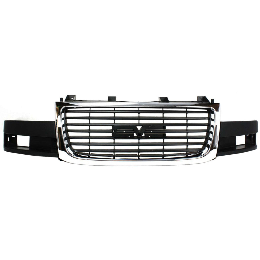 Grille 03-15 For GMC Savana 2500/3500 Chrome Shell w/ Black Insert Composite HL
