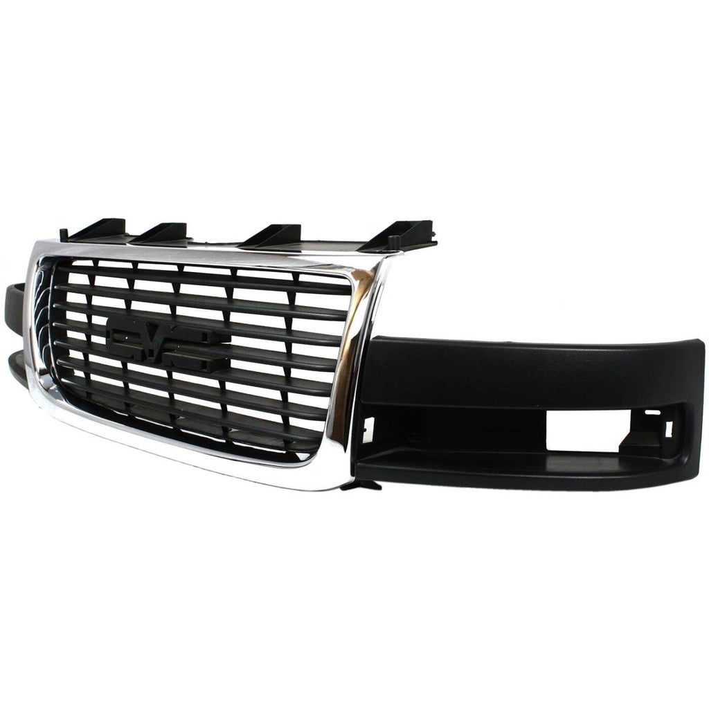 Grille 03-15 For GMC Savana 2500/3500 Chrome Shell w/ Black Insert Composite HL