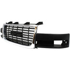 Grille 03-15 For GMC Savana 2500/3500 Chrome Shell w/ Black Insert Composite HL