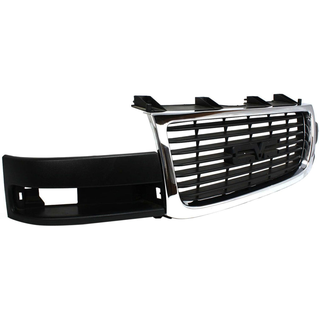 Grille 03-15 For GMC Savana 2500/3500 Chrome Shell w/ Black Insert Composite HL