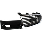 Grille 03-15 For GMC Savana 2500/3500 Chrome Shell w/ Black Insert Composite HL
