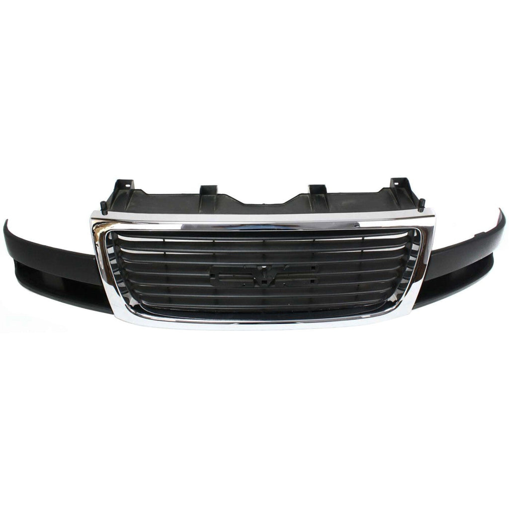 Grille 03-15 For GMC Savana 2500/3500 Chrome Shell w/ Black Insert Composite HL