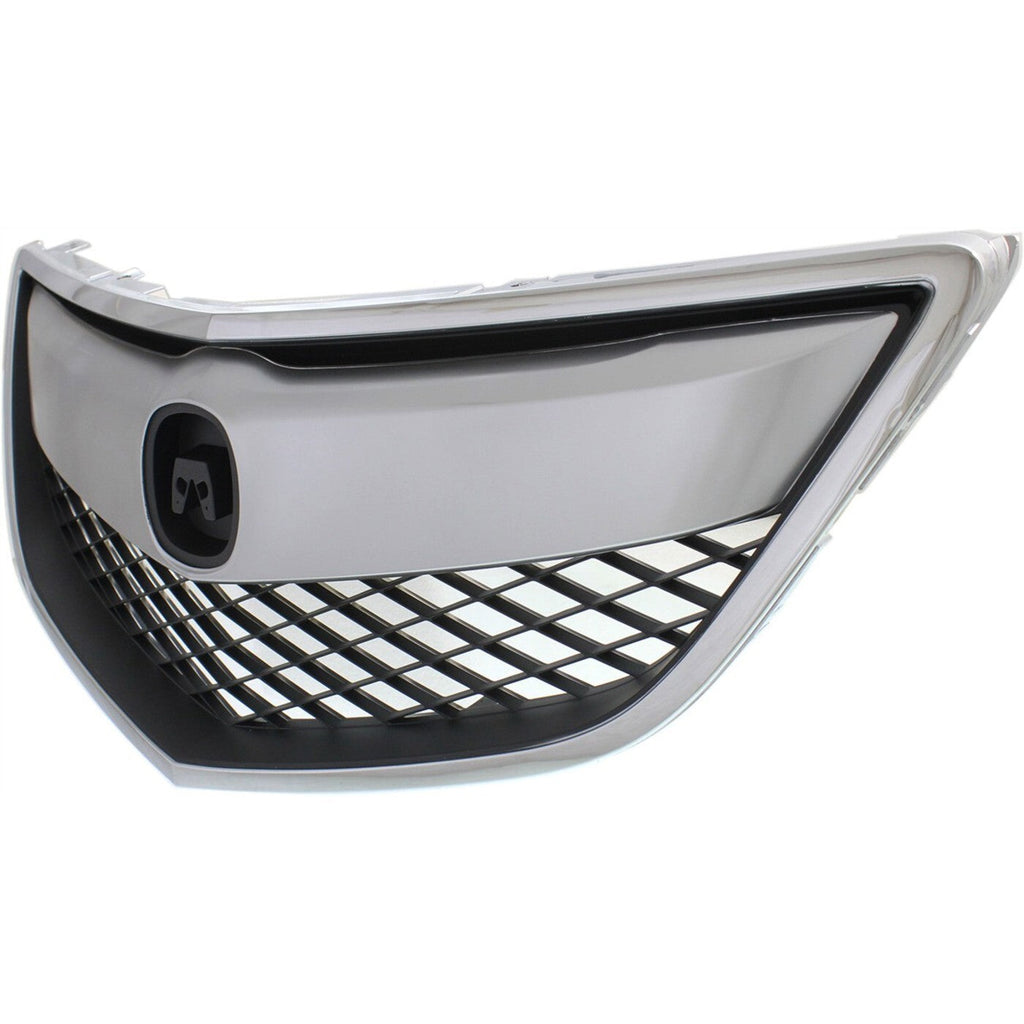 Grille For 2013-2015 Acura RDX Chrome Shell with Painted Black Insert
