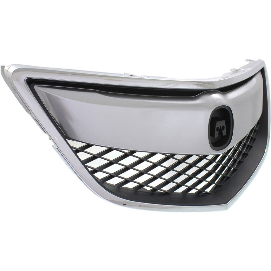 Grille For 2013-2015 Acura RDX Chrome Shell with Painted Black Insert
