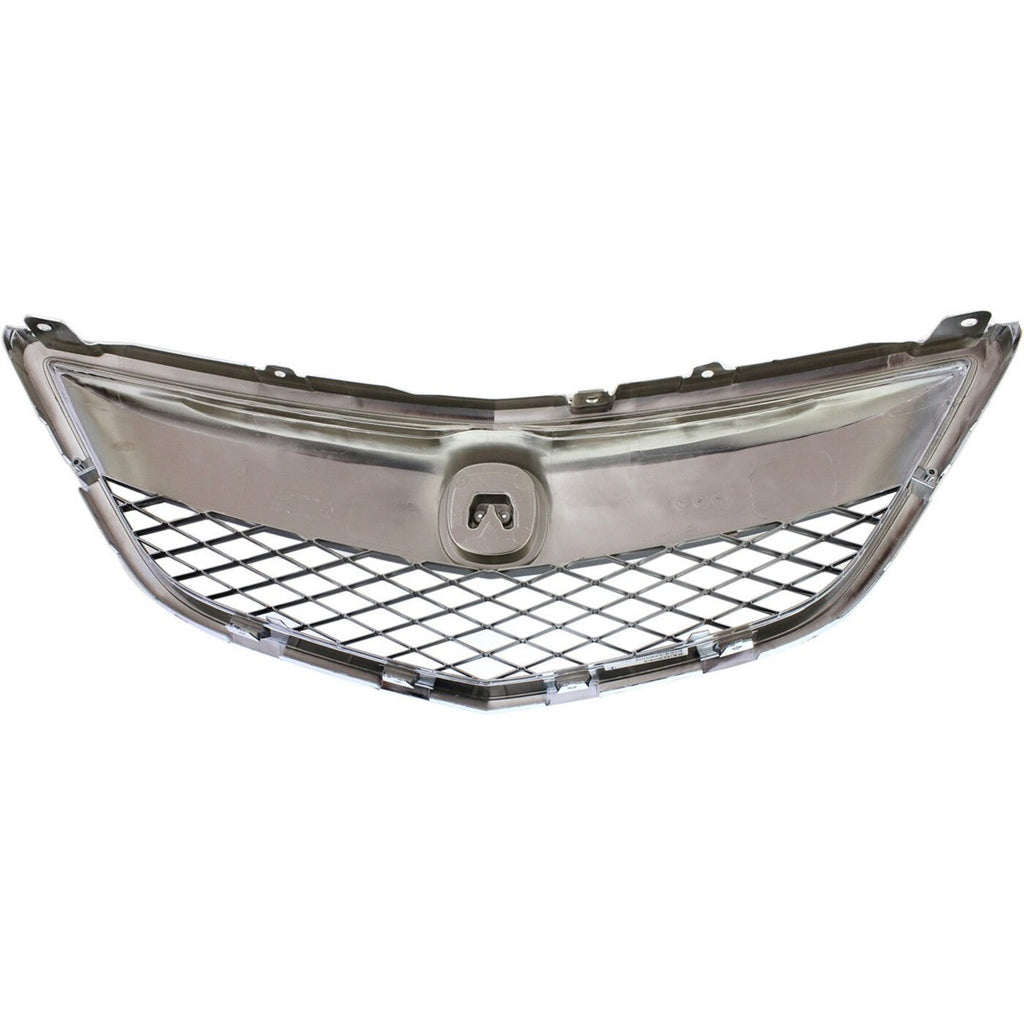 Grille For 2013-2015 Acura RDX Chrome Shell with Painted Black Insert