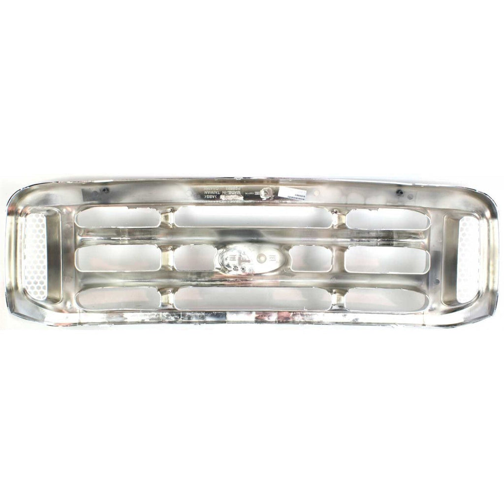 Grille For 99-2004 Ford F-250 Super Duty F-350 Super Duty Chrome Plastic