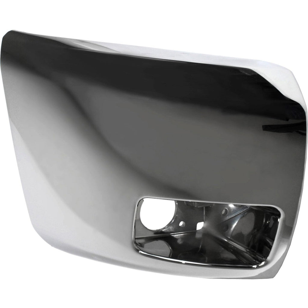 Bumper End Caps Set For 07-13 Chevy Silverado 1500 with Fog Light Hole Chrome