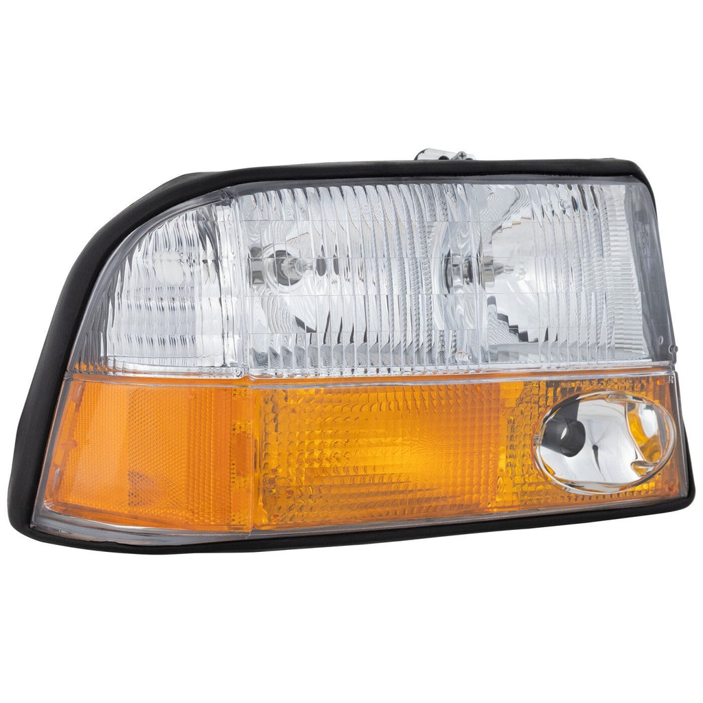 Left and Right Headlights For GMC Sonoma 1998-2004 Halogen w Bulbs w/ Fog Lights
