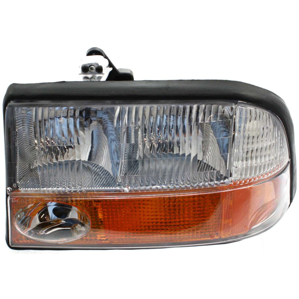 Left and Right Headlights For GMC Sonoma 1998-2004 Halogen w Bulbs w/ Fog Lights