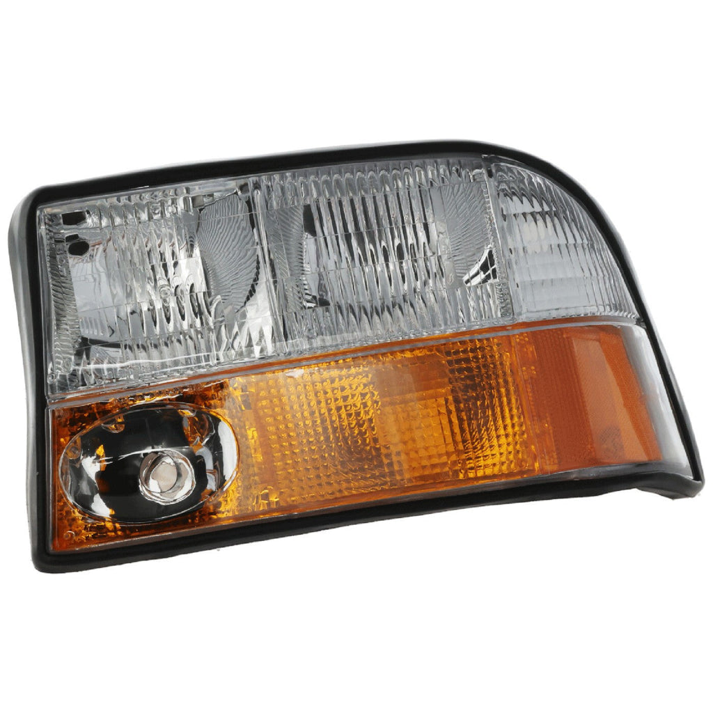 Left and Right Headlights For GMC Sonoma 1998-2004 Halogen w Bulbs w/ Fog Lights