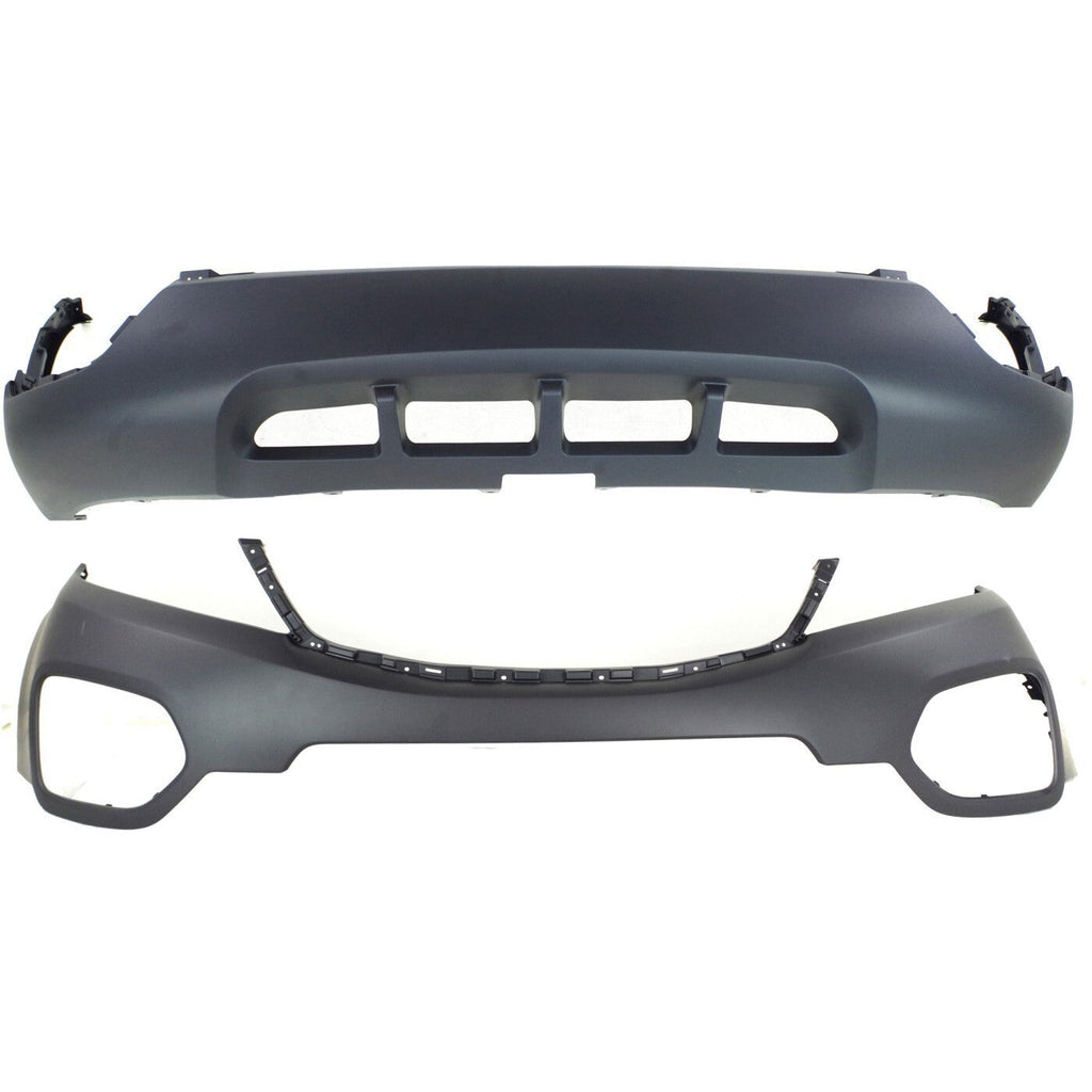 New Bumper Covers Fascias Set of 2 Front Upper for Kia Sorento 2011-2013 Pair