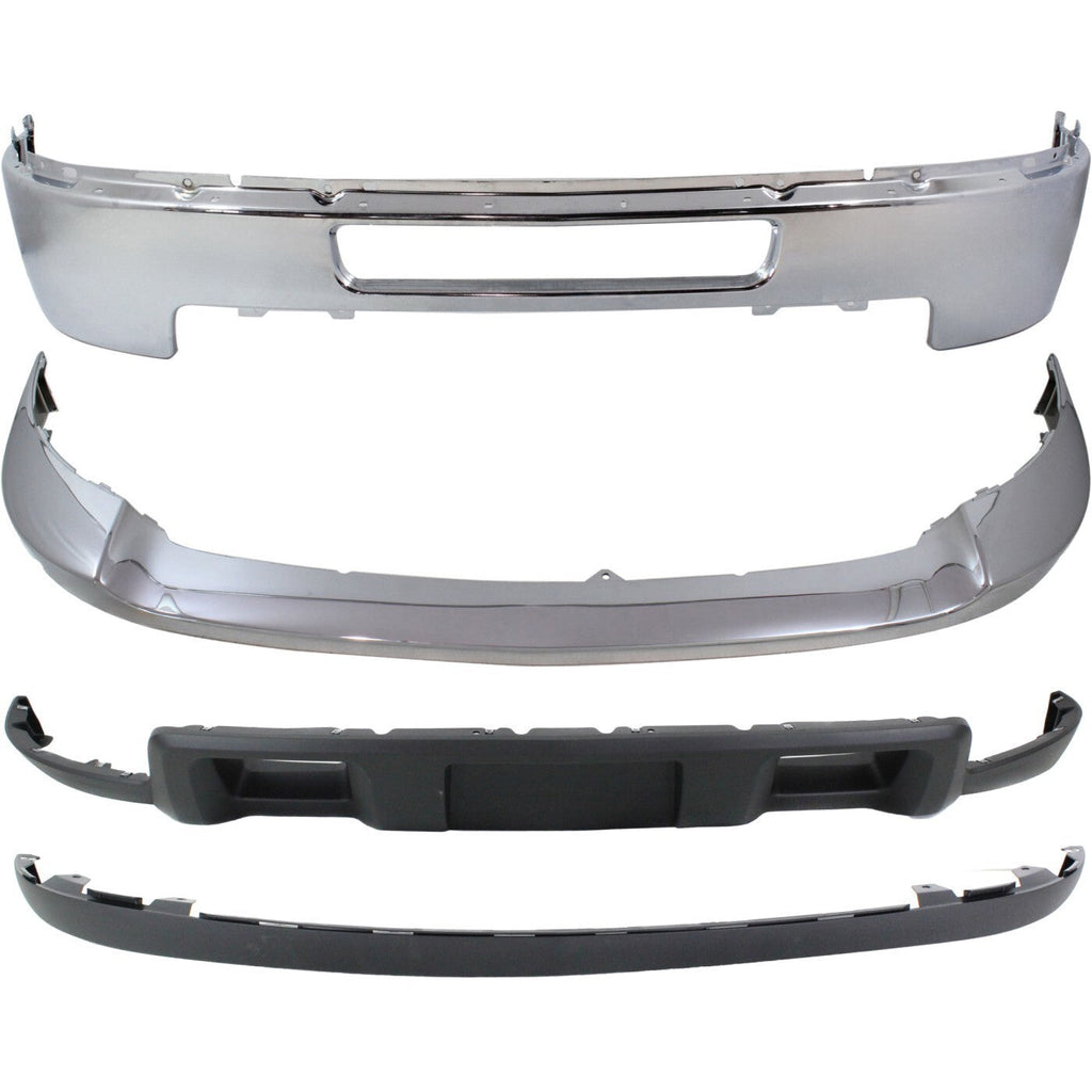 Bumper Kit For 2011-2014 Chevrolet Silverado 2500 HD Front Chrome Steel