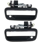 Chrome & Black Outside Exterior Door Handle Left/Right Pair Set for Tacoma Truck