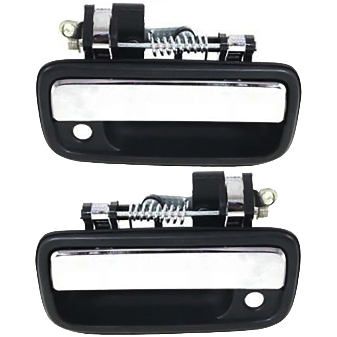 Chrome & Black Outside Exterior Door Handle Left/Right Pair Set for Tacoma Truck