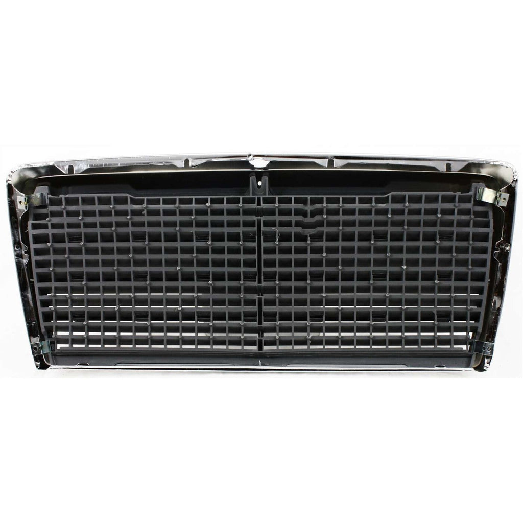 Grille For 86-93 Mercedes Benz 300E 90-93 300D Chrome Shell w/ Gray Insert