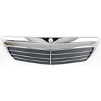 Grille For 86-93 Mercedes Benz 300E 90-93 300D Chrome Shell w/ Gray Insert