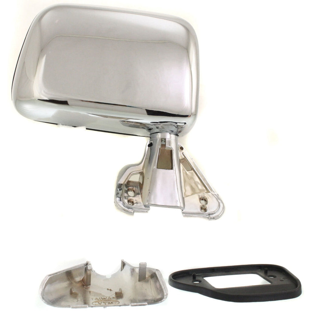 Manual Side View Mirrors Chrome Pair Set for 87-88 Toyota Pickup Truck 4Runner