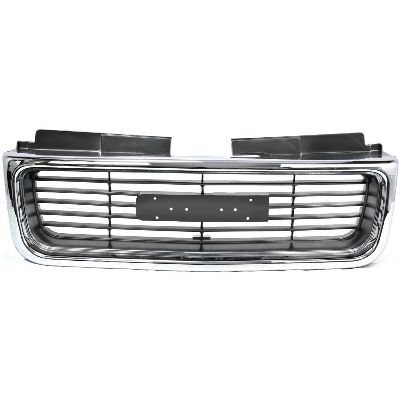 Grille For 98-2004 GMC Sonoma 98-2001 Jimmy Chrome Shell w/ Gray Insert Plastic