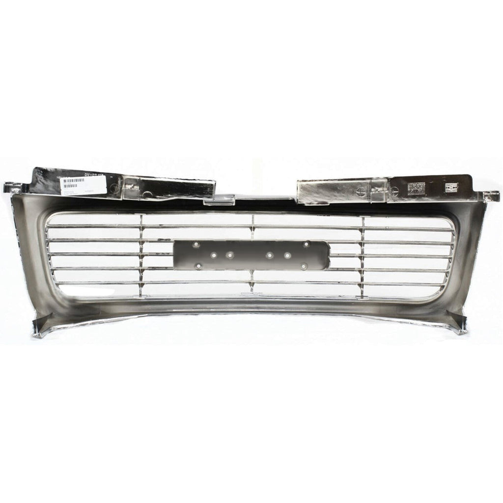 Grille For 98-2004 GMC Sonoma 98-2001 Jimmy Chrome Shell w/ Gray Insert Plastic