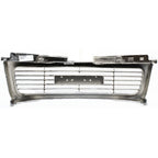 Grille For 98-2004 GMC Sonoma 98-2001 Jimmy Chrome Shell w/ Gray Insert Plastic