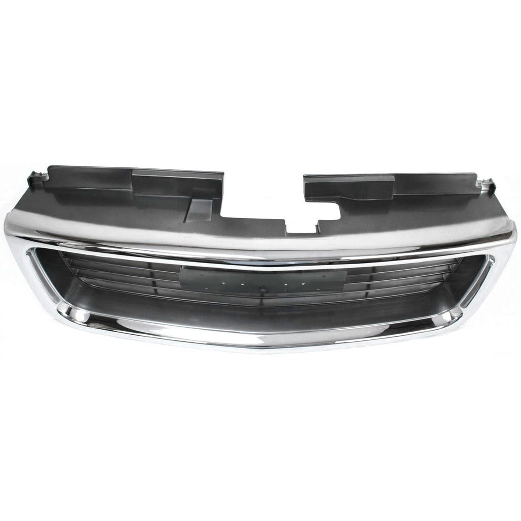 Grille For 98-2004 GMC Sonoma 98-2001 Jimmy Chrome Shell w/ Gray Insert Plastic