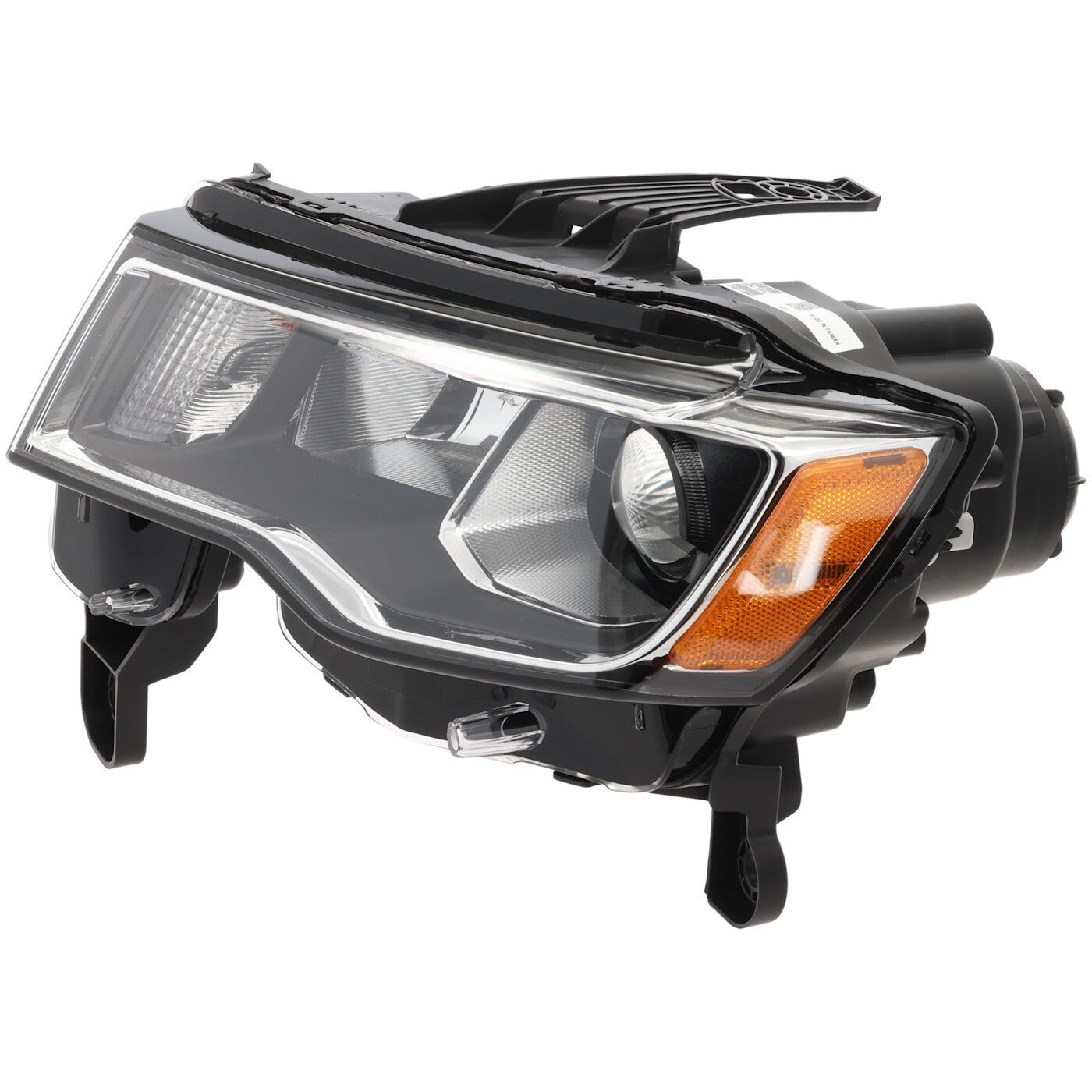 Left Headlight For Jeep Grand Cherokee 2017-2021 Halogen w/ Bulb/s Chrome Black