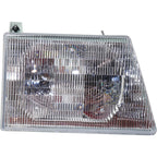 Left & Right Side Headlights For Ford E-350 Econoline 1992-1996 Halogen w/ Bulbs