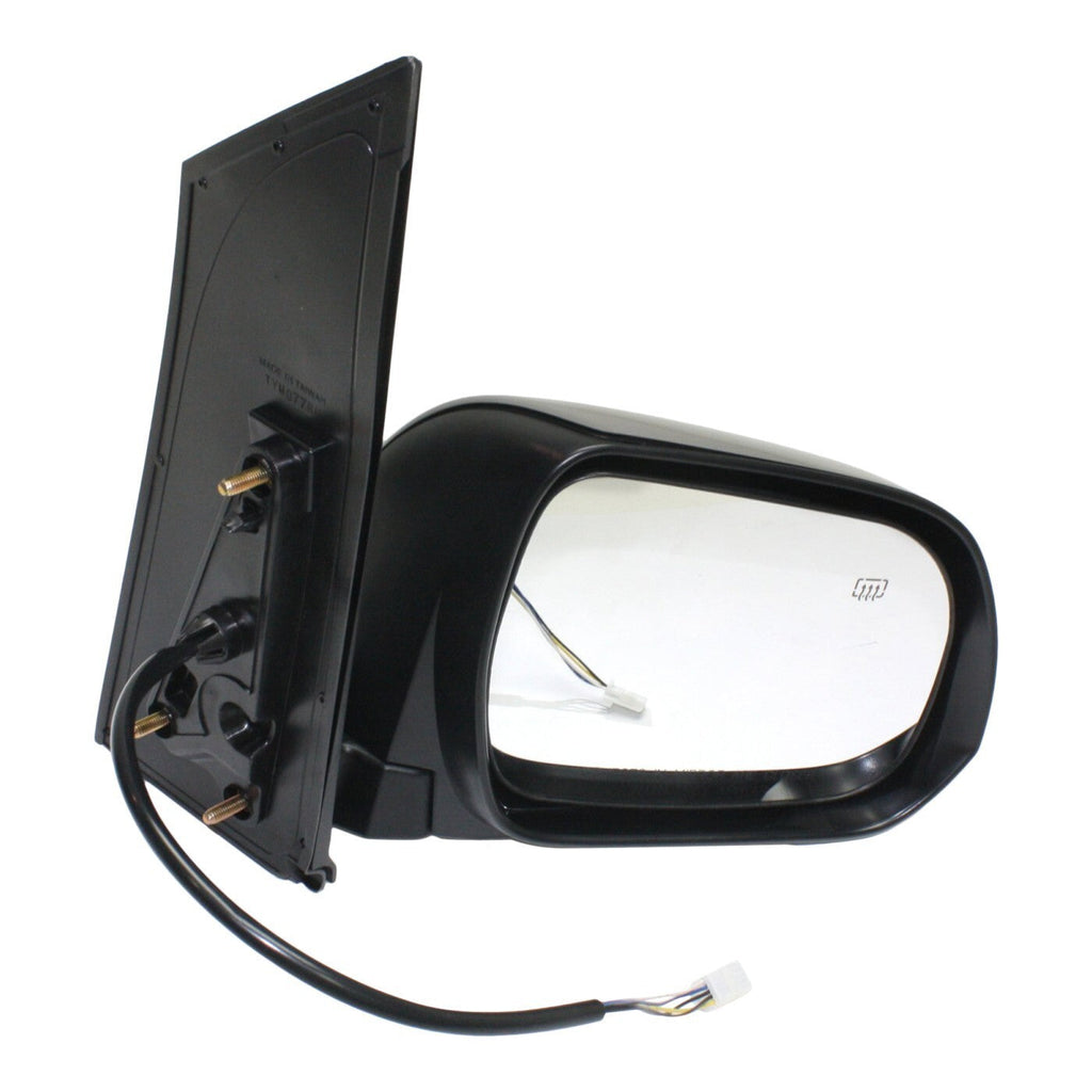Mirror Power Heated Smooth Black Passenger Side Right RH for 11-12 Toyota Sienna