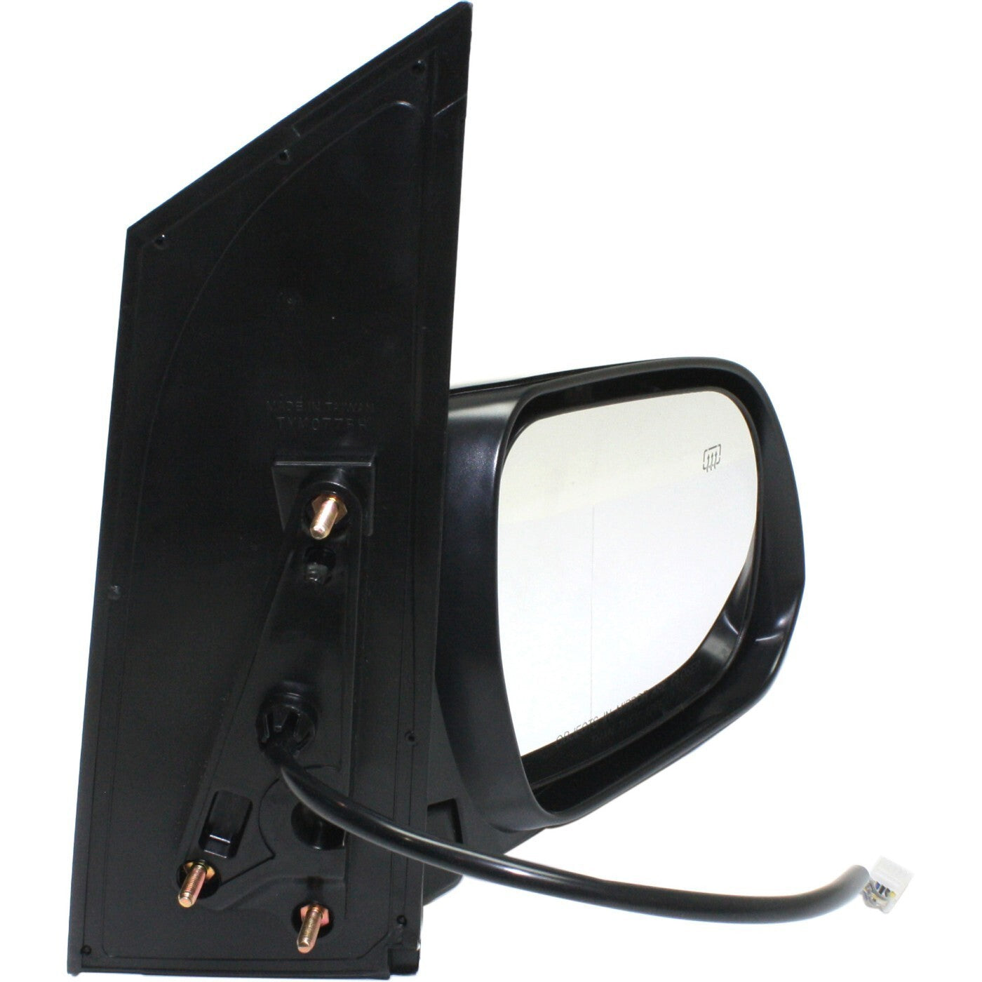Mirror Power Heated Smooth Black Passenger Side Right RH for 11-12 Toyota Sienna