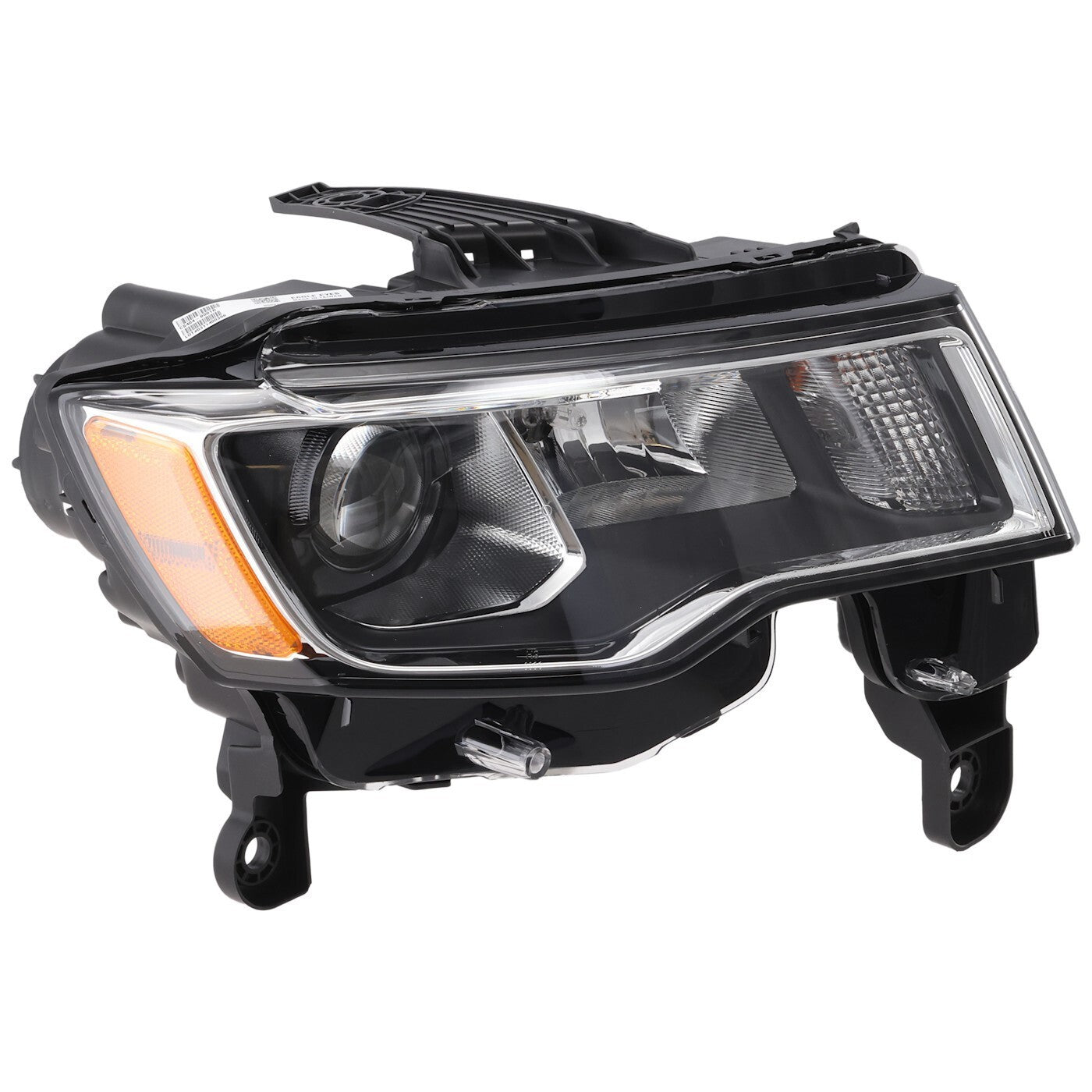 Right Headlight For Jeep Grand Cherokee 2017-2021 Halogen with Bulb(s) Chrome