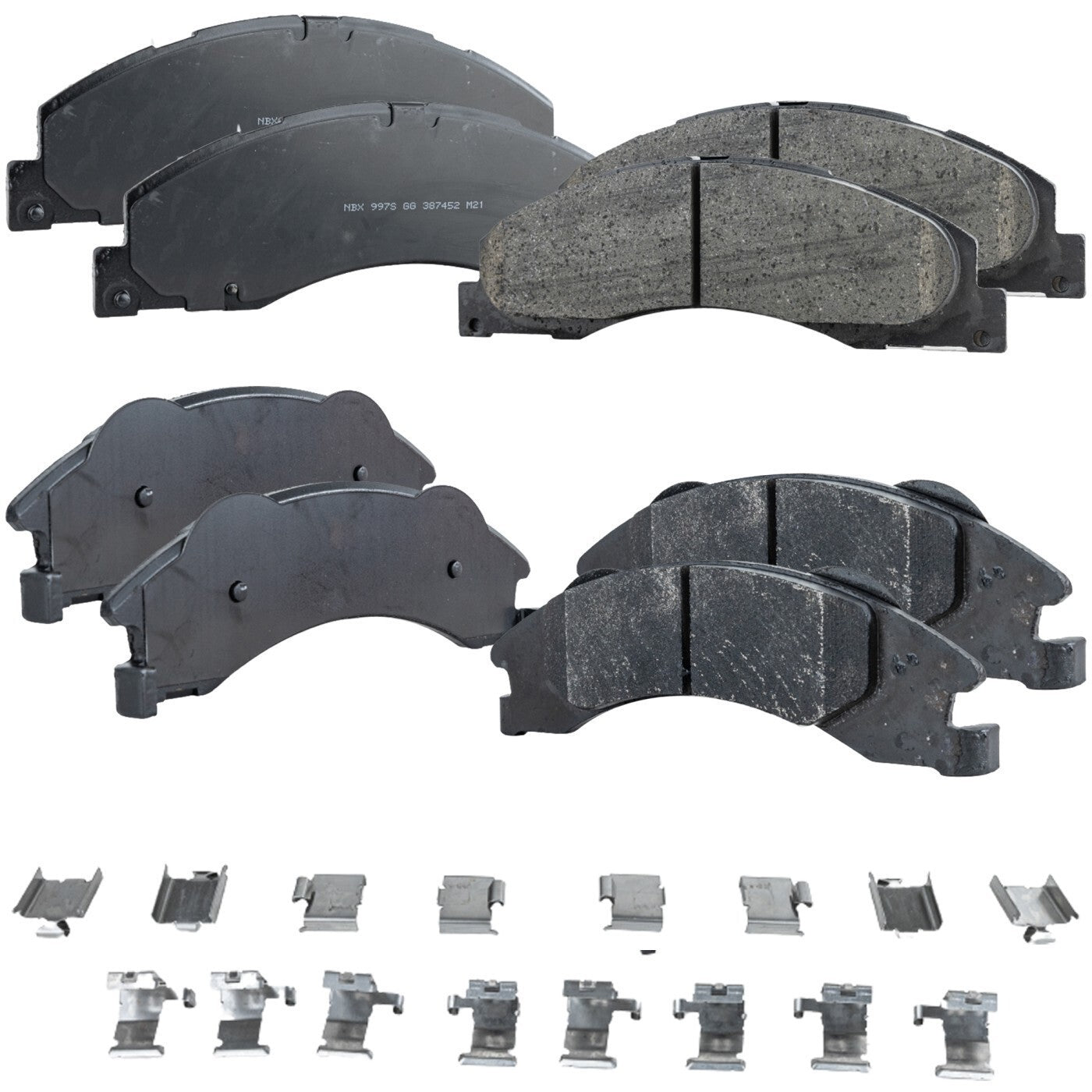 Brake Pad Set For 2008-2011 Ford E-350 Super Duty Front and Rear