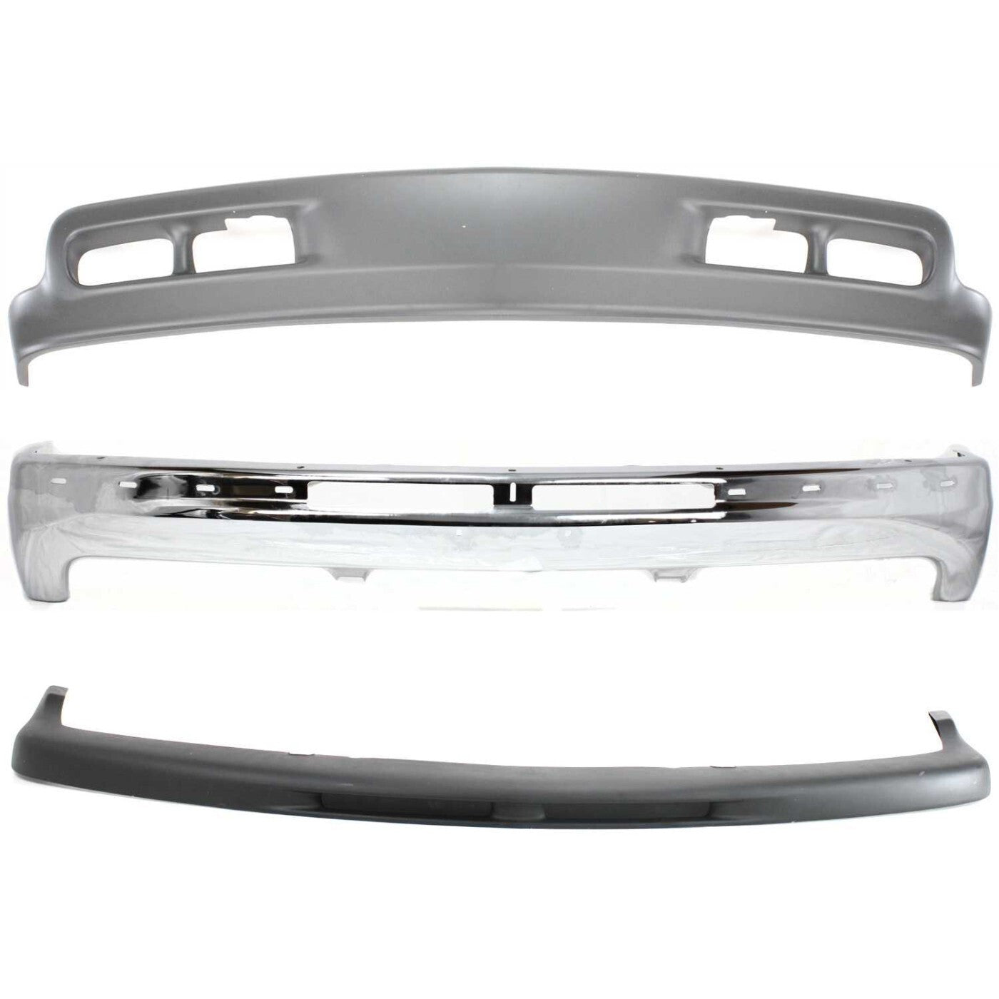 Front Bumper Cover Kit For 2000-204 Chevrolet Suburban 1500 Fits 2500 Chrome