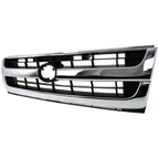 Grille Assembly For 97-00 Toyota Tacoma Chrome Shell w/ Black Insert Plastic 2WD