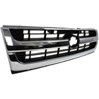 Grille Assembly For 97-00 Toyota Tacoma Chrome Shell w/ Black Insert Plastic 2WD