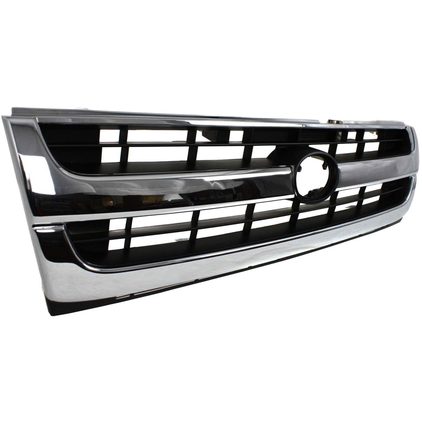 Grille Assembly For 97-00 Toyota Tacoma Chrome Shell w/ Black Insert Plastic 2WD