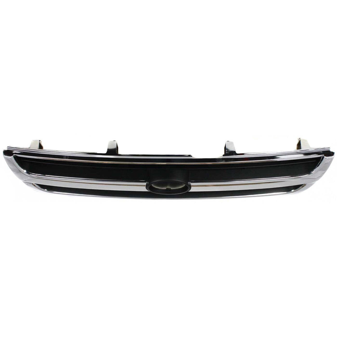 Grille Assembly For 97-00 Toyota Tacoma Chrome Shell w/ Black Insert Plastic 2WD