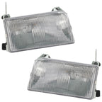Driver and Passenger Side Headlights For Ford F-150 1992-1997 Halogen w/ Bulb/s