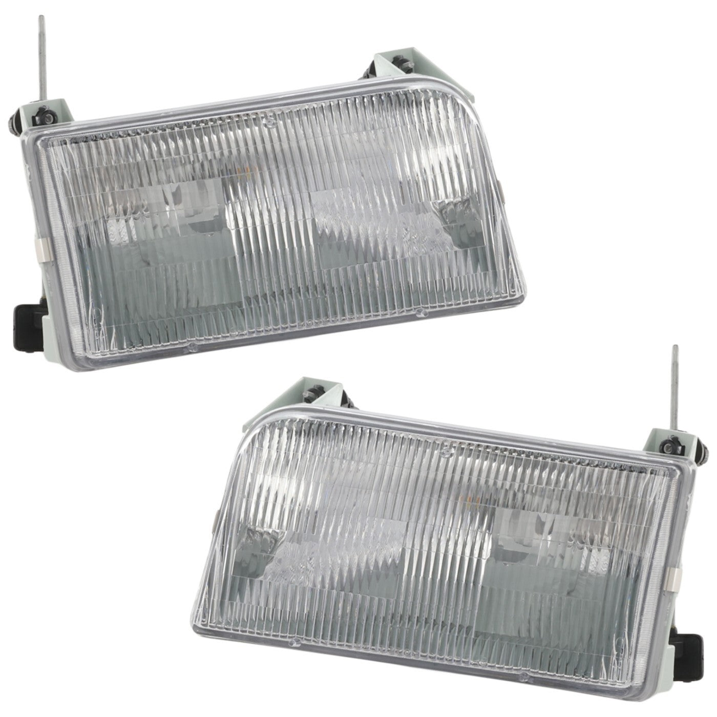 Driver and Passenger Side Headlights For Ford F-150 1992-1997 Halogen w/ Bulb/s