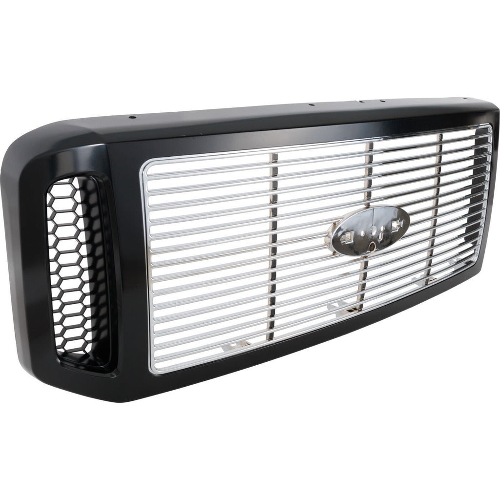 Grille Assembly For 2005-2007 Ford F-250 Super Duty F-350 F-450 Chrome Insert